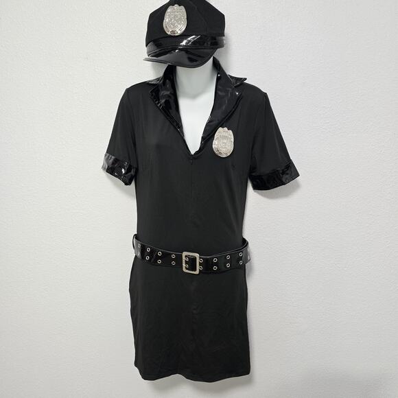 Spirit Dresses & Skirts - Spirit Adult Dirty Cop Costume Dress w Belt Hat Badge Size XL Stretchy